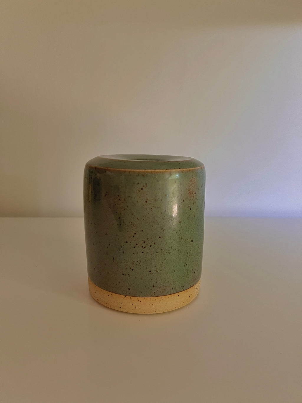 Green Speckle Vase
