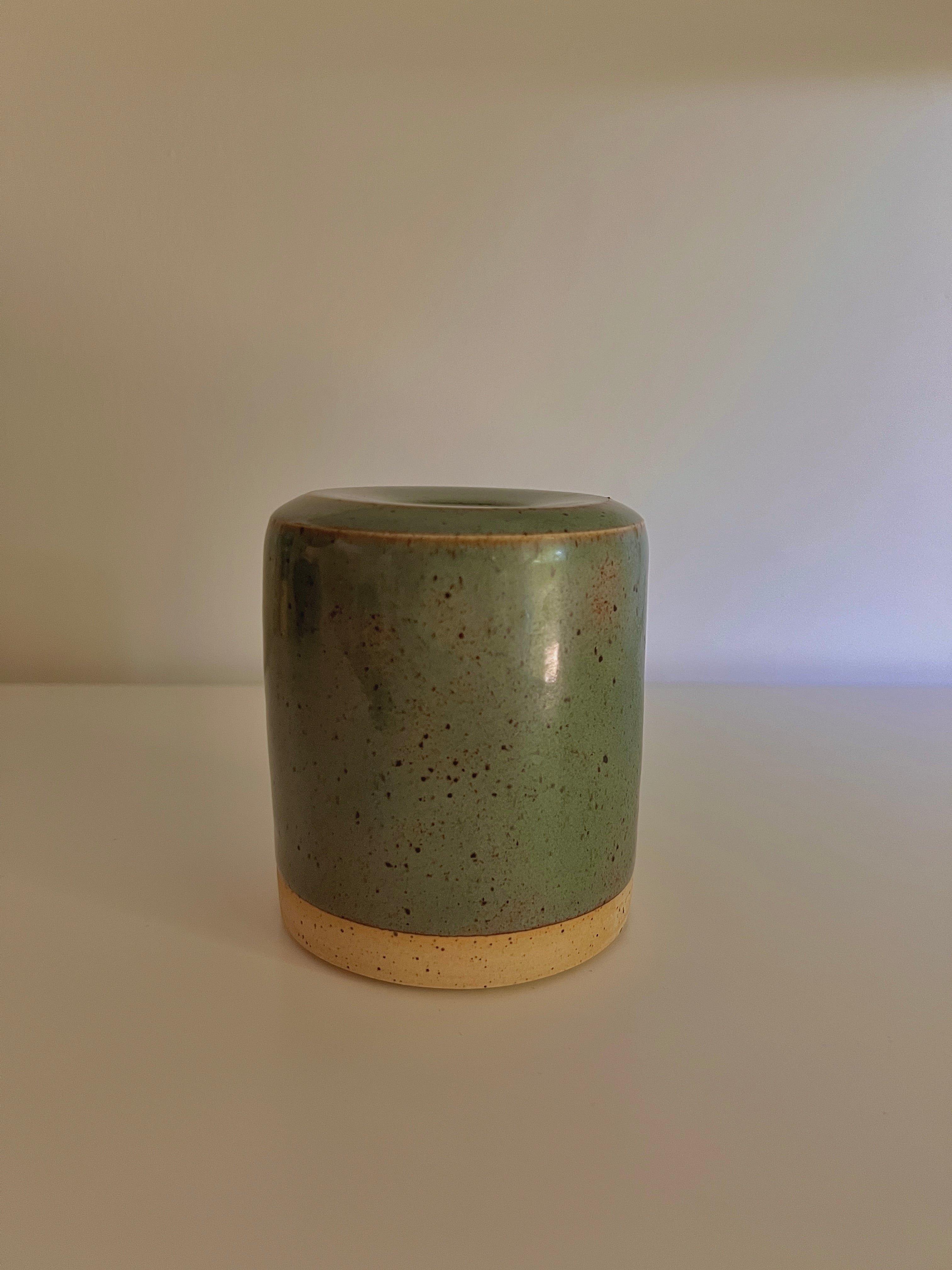 Green Speckle Vase