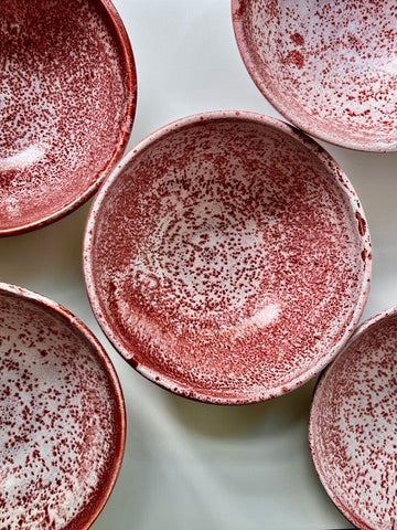Red + White Speckle