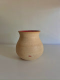 Speckled Vase with Pink + Red Interior