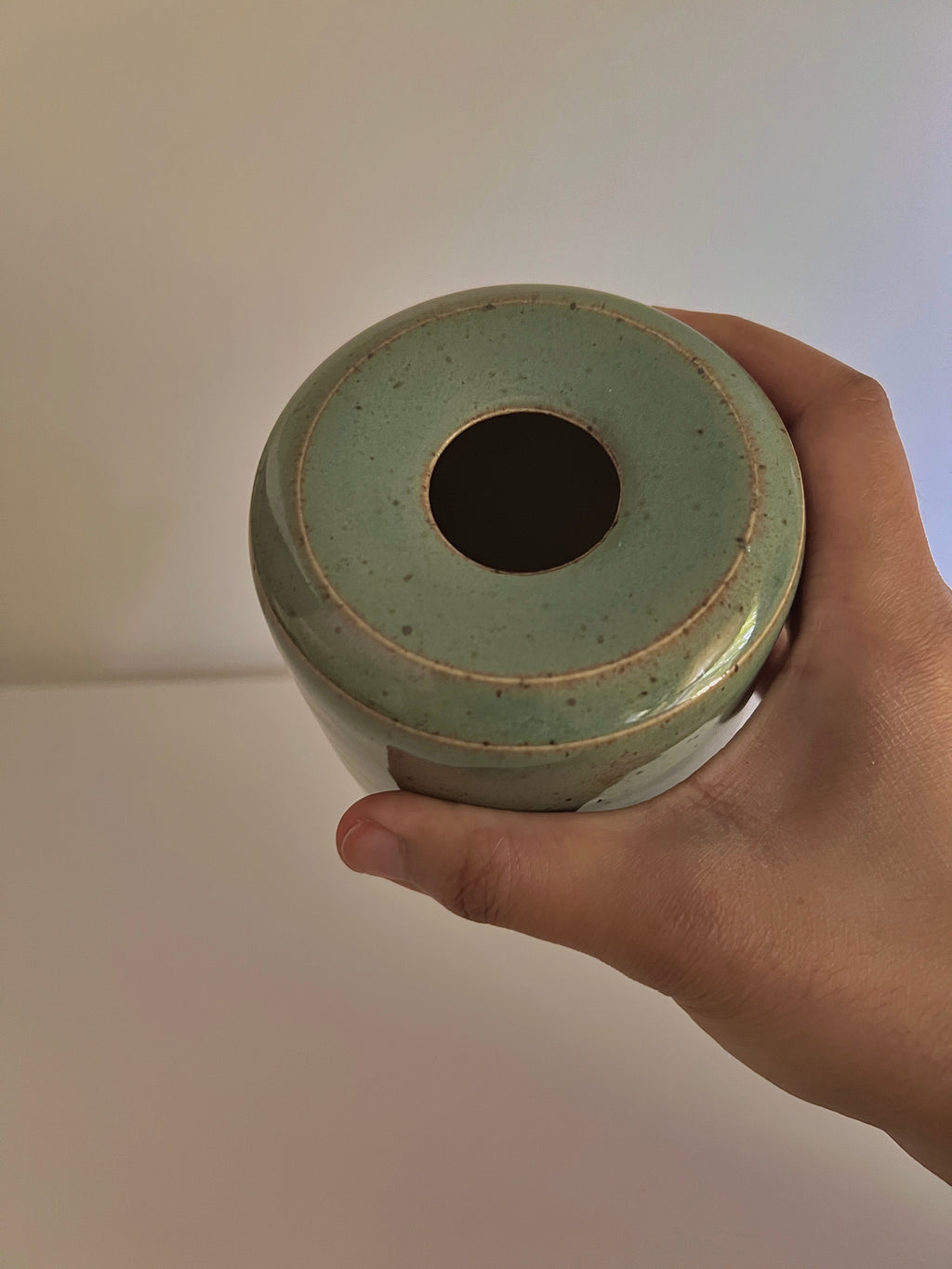 Green Speckle Vase