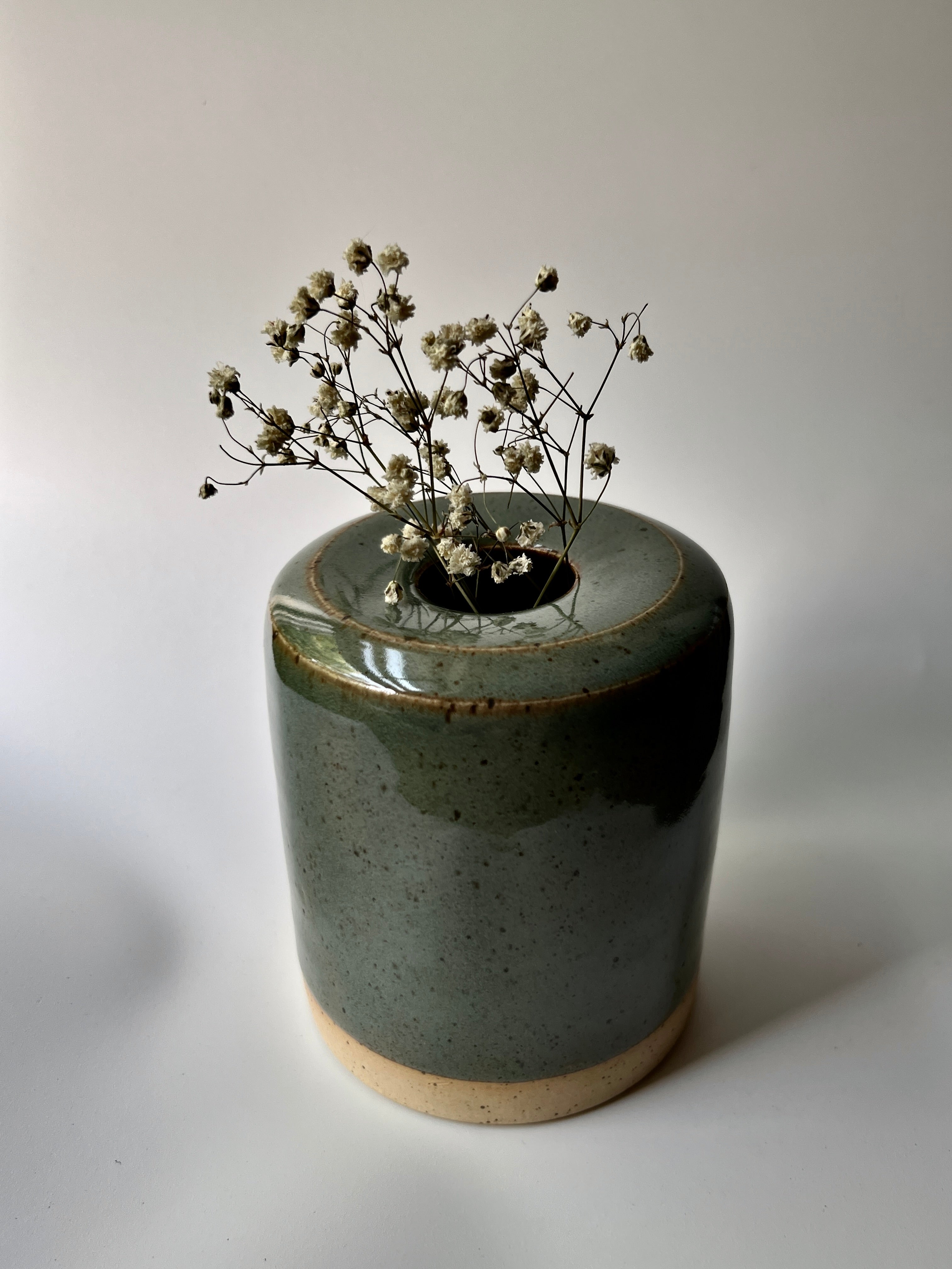 Green Speckle Vase