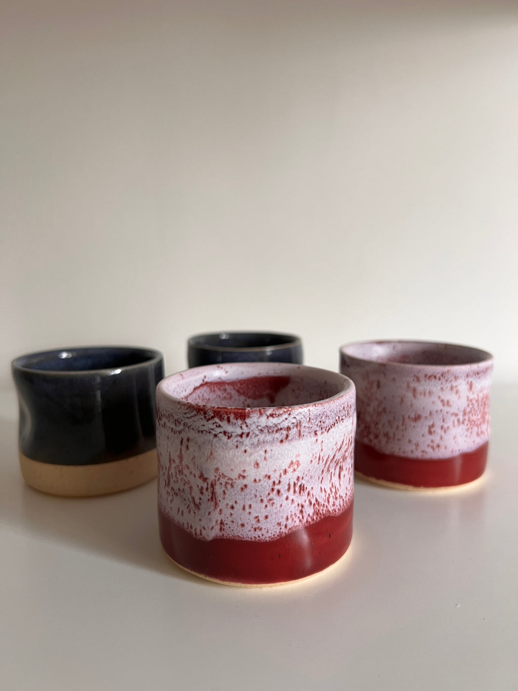 Grooved — Red + White Speckle